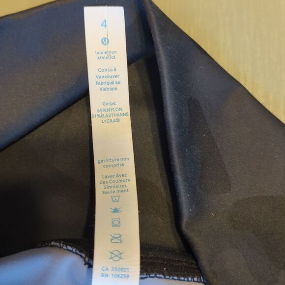 Lululemon Align High Rise Leggings Womens 4 Black Camo Active Workout - Picture 6 of 7